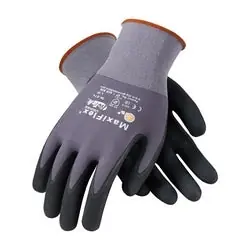 Protective Industrial Products 34-874/L MaxiFlex Ultimate 15G Gray Nylon Shell Black MicroFoam Coating Large