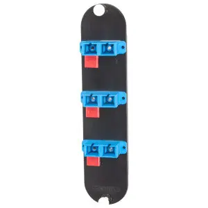Corning CCH-CP06-59 Closet Connector Housing With SC Adapters Singlemode (3) Duplex UPC Adapters for 6-Strand Fiber Blue