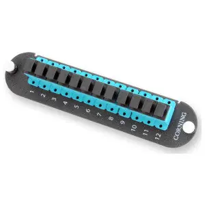 Corning CCH-CP12-E6 Connector Housing With SC Adapters Multimode OM3/4 12 Simplex Adapters for 12-Strand Fiber