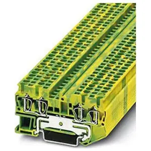 Phoenix Contact 3031322 Ground Terminal Block Spring-Cage Connection 28-12 AWG 5.2mm W Green/Yellow