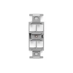 Leviton 41087-QGP QuickPort Duplex Type 106 Insert 4-Port Grey