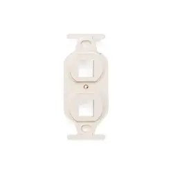 Leviton 41087-2TP QuickPort Duplex Type 106 Insert, 2 Ports, Flush Mount, Light Almond