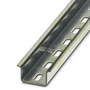 Phoenix Contact 1201730 Galvanized Steel Perforated DIN Rail 35 mm Width 2000 mm Length