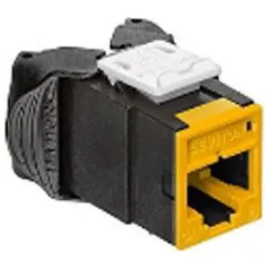 Leviton 61UJK-RY6 Mod Jack, Atlas-X1, Category 6 UTP Connector, Yellow