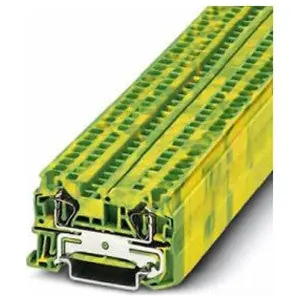 Phoenix Contact 3031380 Ground Terminal Block Spring-Cage Connection 28-10 AWG 6.2mm W Green/Yellow