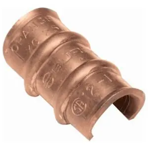 CRIMPIT YC25L12 C-Shape Compression Connector with 2 Ribs 1/0 AWG (Main) 12 to 4 AWG (tap)