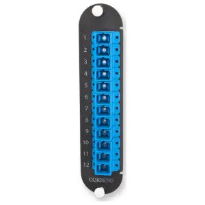 Corning CCH-CP12-3C Connector Housing (CCH) With SC Adapter Single Mode (OS2) 12 Strand Fiber Blue