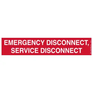 Ideal Industries 44-944 Emergency Disconnect Label, 1-3/4 x 9