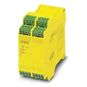 Phoenix Contact 2963996 Safety Relay Silver Tin Oxide/Gold 6A 8PST Contact Operation 24V dc 112 H x 22.5 W x 114.5 D mm