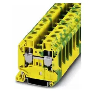Phoenix Contact 3044212 Ground Terminal Block Screw Connection 16-4 AWG 12.2mm W Green/Yellow