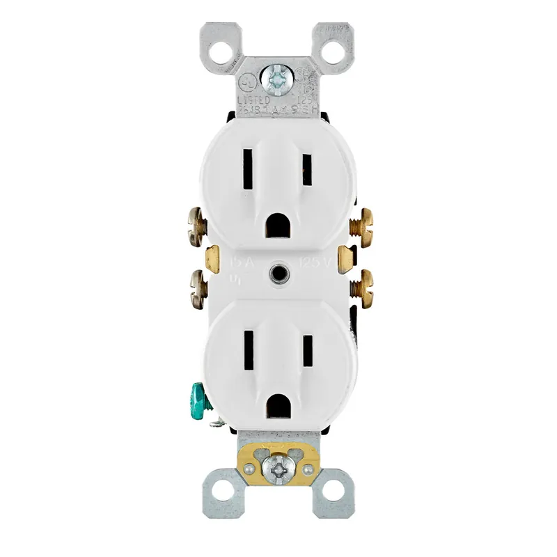Leviton 5320-SW 15 Amp 125 Volt Duplex Receptacle White