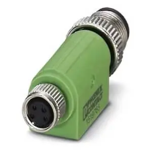 Phoenix Contact 1519765 Adapter Threaded 4-Position Male/Female 30V AC/DC 100 Ohm Green