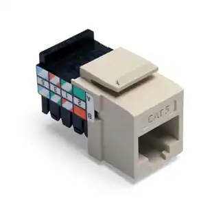 Leviton 41108-RI5 Cat5 UTP QuickPort Connector, Ivory