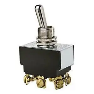 Ideal Industries 774016 1-1/2 Hp 10/20 Amp 125 to 277 VAC DPST On-Off-On Screw Terminal Heavy Duty Toggle Switch
