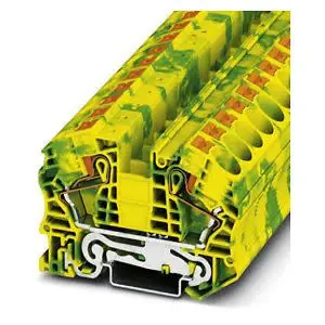 Phoenix Contact 3212147 Ground Terminal Block Push In Connection 20-4 AWG 12.2mm W Green/Yellow