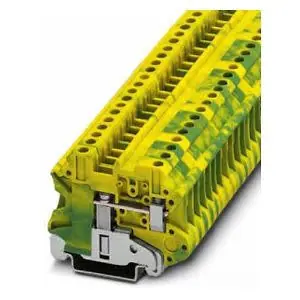 Phoenix Contact 3046207 Ground Terminal Block Screw Connection 26-10 AWG 6.2mm W Green/Yellow