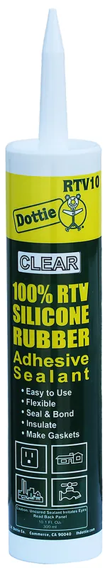 L.H. Dottie RTV10 RTV Silicone Sealant Clear 10 oz Cartridge
