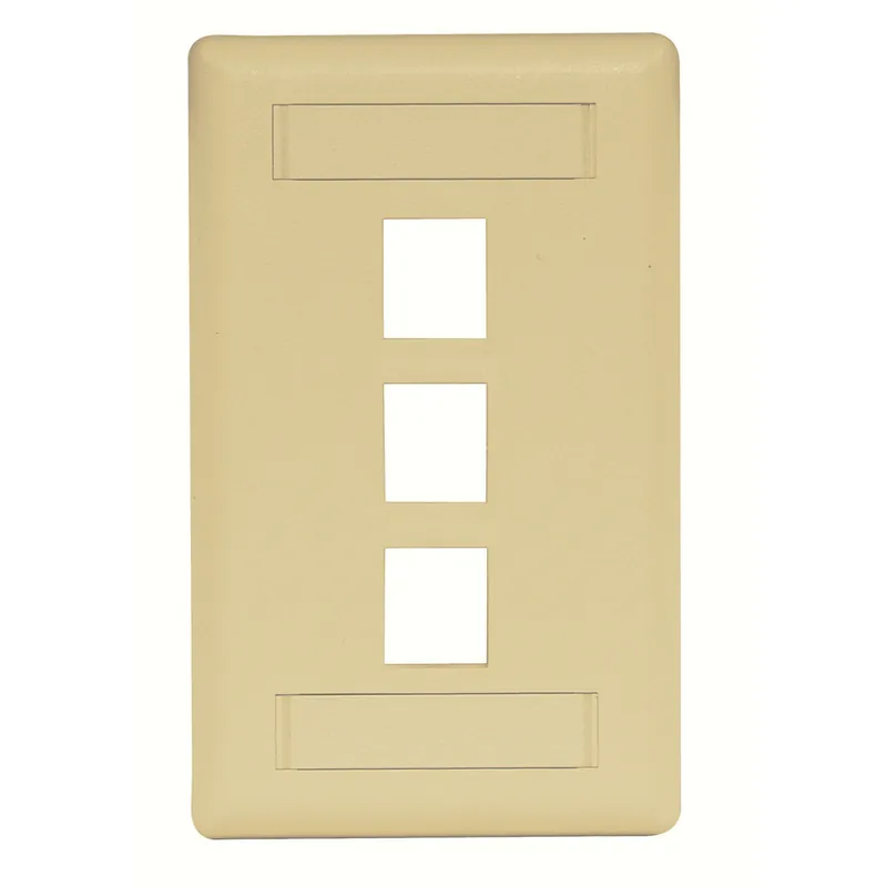 Hubbell IFP13EI 3-Port Data Communication Face Plate