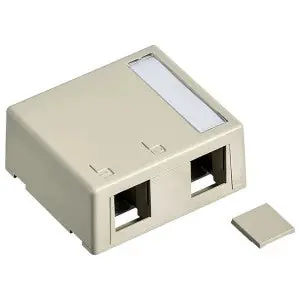 Leviton 41089-2TP 2-Port QuickPort Box Light Almond