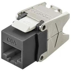 NEXTSPEED HJU6ABK Cat 6A UTP Modular Jack 1000V ac 24 to 22 AWG Cobra-Lock Termination
