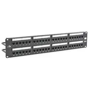 NEXTSPEED HP5E48 Cat 5e Patch Panel Rack Mount 48-Port 2 RU Black
