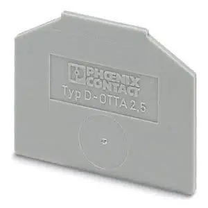 Phoenix Contact 0790459 Terminal Block End Cover Grey 69 L x 2 W x 41 H mm
