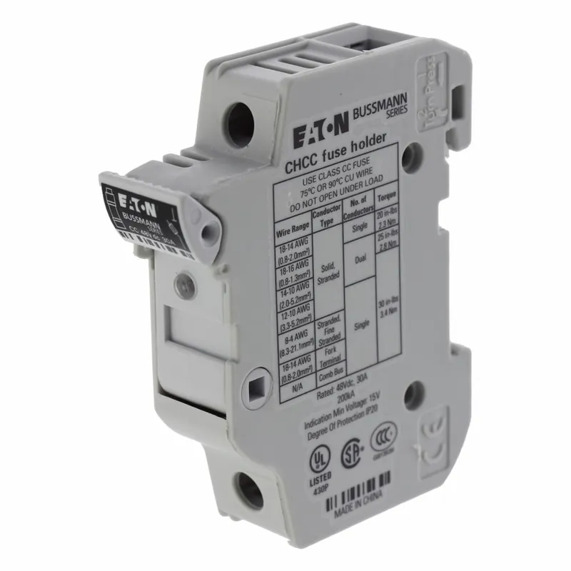 Eaton CHCC1DI-48U BUS 1P 30A 48VDC 10X38 CLASS CC FUSE W/LED