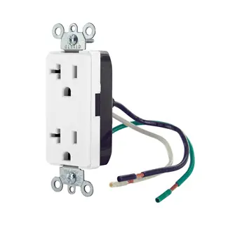 Leviton 16352-LW Decora Plus Duplex Receptacle 20 Amp 125 Volt NEMA 5-20R