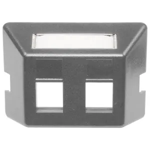 Hubbell FP2GY iStation Furniture Plate Flush Mount 2-Port Grey