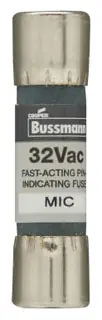 Eaton MIC-20 Bussmann Midget Fuse Indicating 20 A 32 VAC 10000 A Interrupt MIC-20