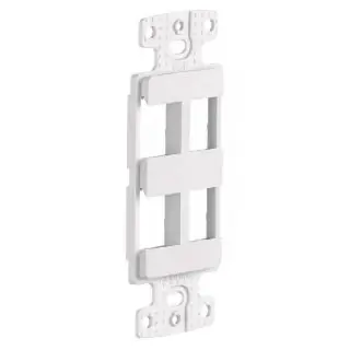 Hubbell NS614W 1-Gang White Thermoplastic 4-Port Box Mount Data Communication Face Plate