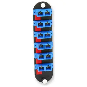 Corning CCH-CP12-59 Closet Connector Housing (CCH) With SC Adapters Singlemode (6) Duplex Adapters for 12-Strand Fiber Blue