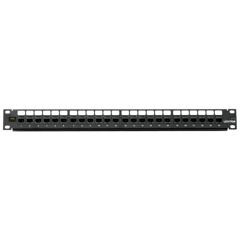 Leviton 69270-U24 Flat QuickPort Patch Panel with eXtreme CAT6 Connectors