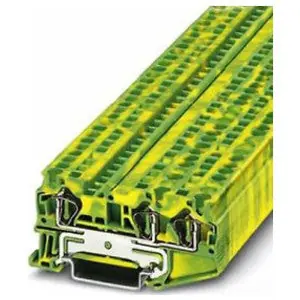 Phoenix Contact 3031416 Ground Terminal Block Spring-Cage Connection 28-10 AWG 6.2mm W Green/Yellow