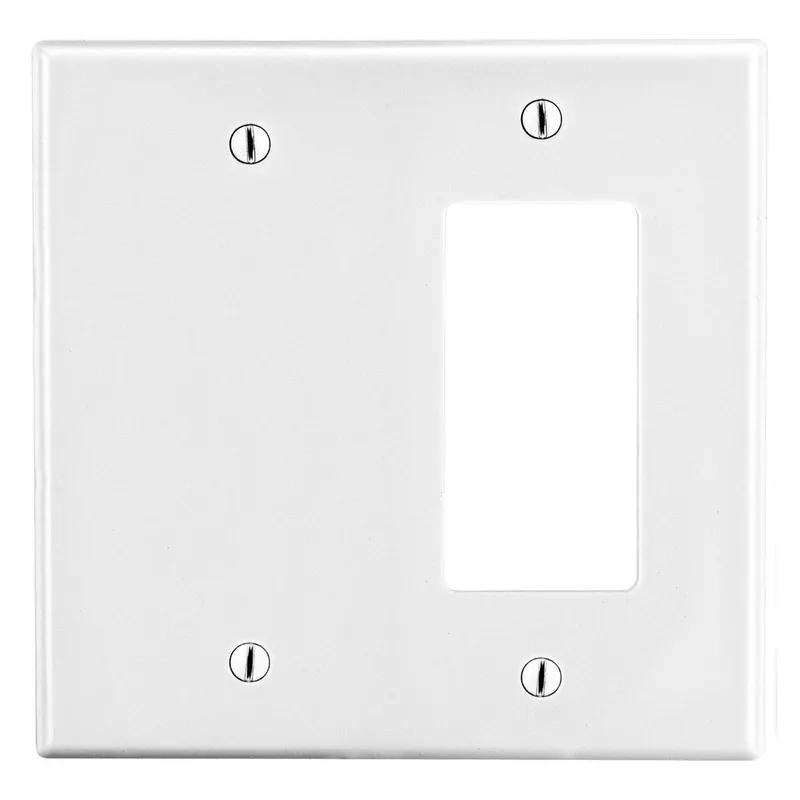Hubbell Wiring Device-Kellems P1326W Decorator 2-Gang Wallplate