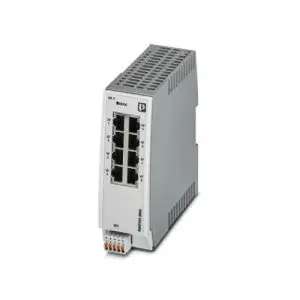 Phoenix Contact 2702324 Ethernet Switch Polycarbonate Fiber Reinforced RJ-45 DIN-Rail 8-ports Managed 10/100Mbps 130 H x 45 W x 115 mm D