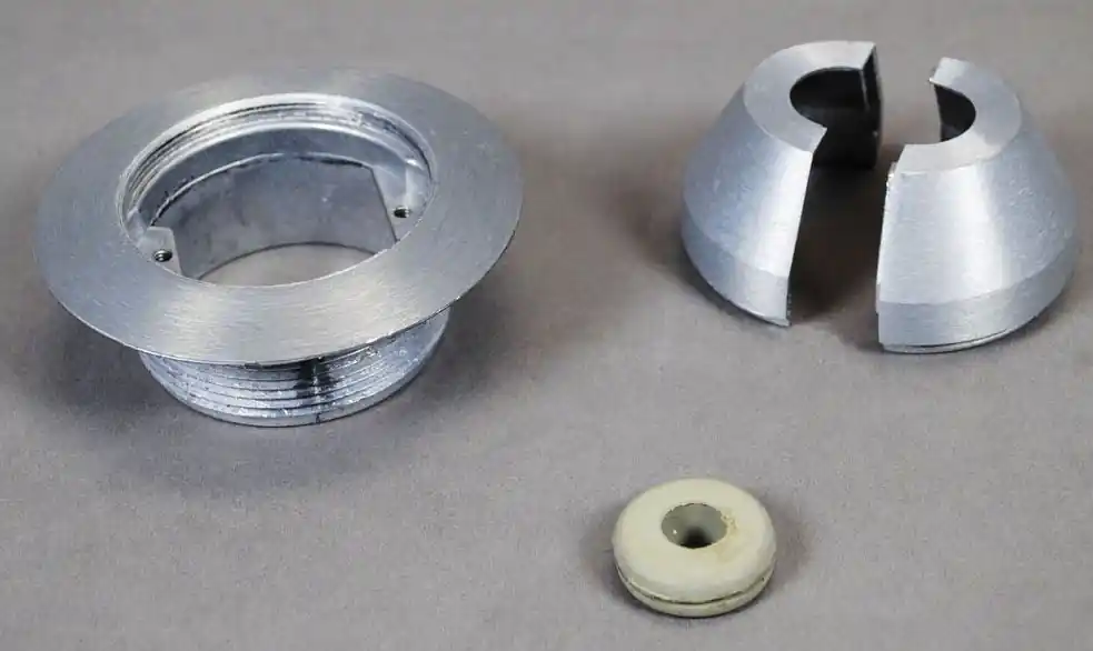 Wiremold 1204AL Communication Service Fitting W/Split Bell Cap & Grommet Aluminum