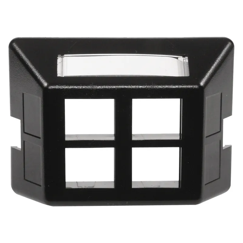 Hubbell FP4BK Furniture Plate 4-Port Black
