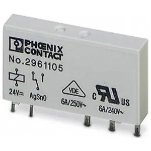 Phoenix Contact 2961105 Plug in Mini Power / Signal Relay - REL-MR-24DC/21