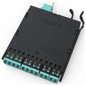 Corning ECM-UM12-05-93Q Pretium EDGE® LC to MTP Cassette Module Multimode (OM4) (6) LC Duplex to MTP 12-Fiber