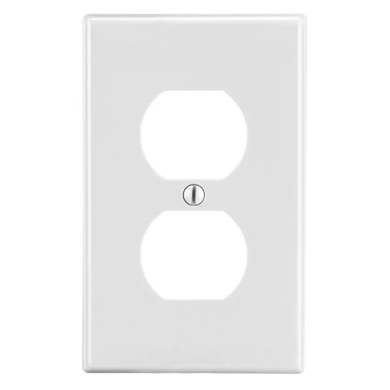 Hubbell P8W Wallplate 1-Gang 1 Duplex White