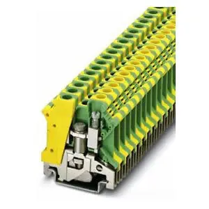 Phoenix Contact 0442079 Ground Terminal Block Screw Connection 24-8 AWG 8.2mm W Green/Yellow