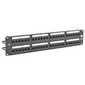 NEXTSPEED HP648 NEXTSPEED Cat 6 Patch Panel Rack Mount 48-Port 2 RU Black
