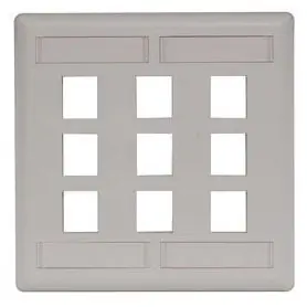 Hubbell IFP29OW Wallplate Flush 2-Gang 9Port Replacement MPN
