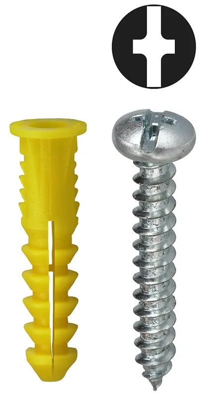 L.H. Dottie 2AKTP Anchor Kit #10 x 1 IN with #122 Yellow Anchor