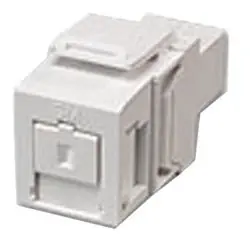 Leviton 41085-SWC QuickPort Single-mode Simplex SC Fiber Optic Adapter Module Zirconia Ceramic White