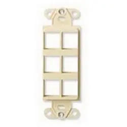 Leviton 41646-GY Decora Insert 6 Port Grey