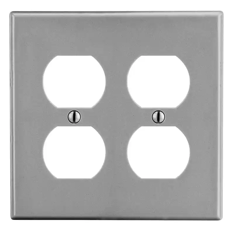 Hubbell Wiring Device-Kellems P82GY HWDK P82GY WALLPLATE 2-G 2) DUP