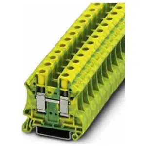 Phoenix Contact 3044173 Ground Terminal Block Screw Connection 20-6 AWG 10.2mm W Green/Yellow
