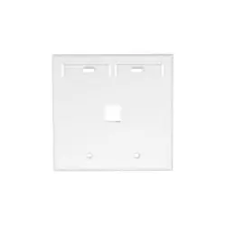 Leviton 42080-1WP Wall Plate, 1-Port Double-Gang, With ID Windows, White